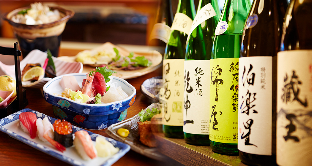 海鮮料理と宮城県が生んだ銘酒の数々